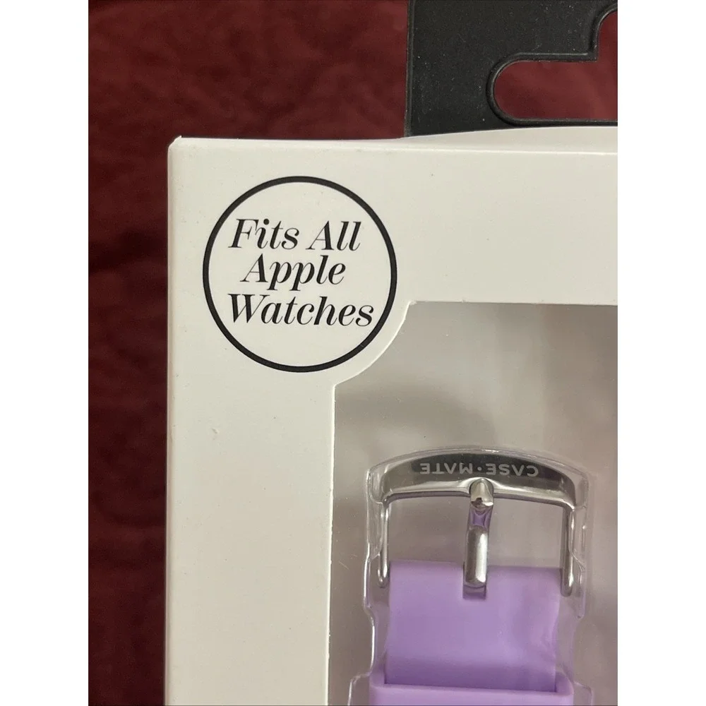 Case-Mate Purple Silicone Watchband Strap Band for Apple Watch Series 1-10 / SE